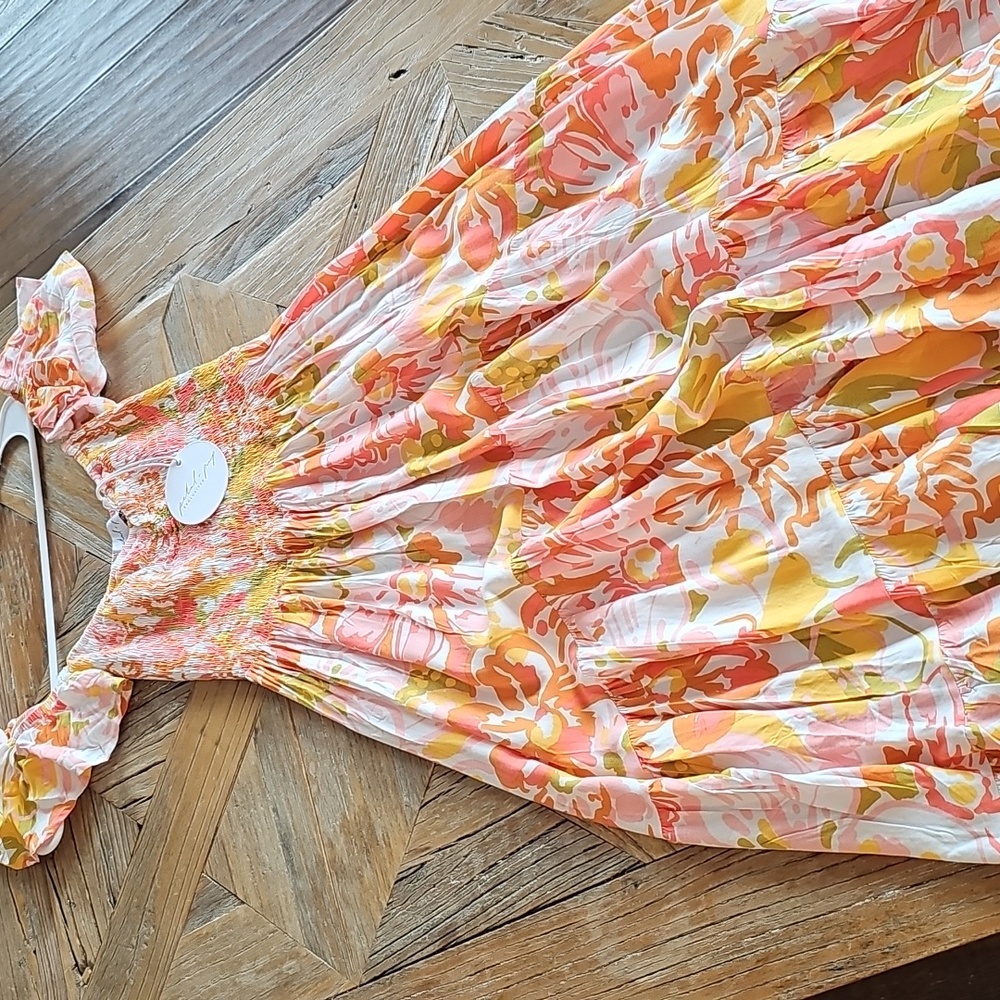 Gorgeous New Petal & Pup Off The Shoulder High Low Dress Xs